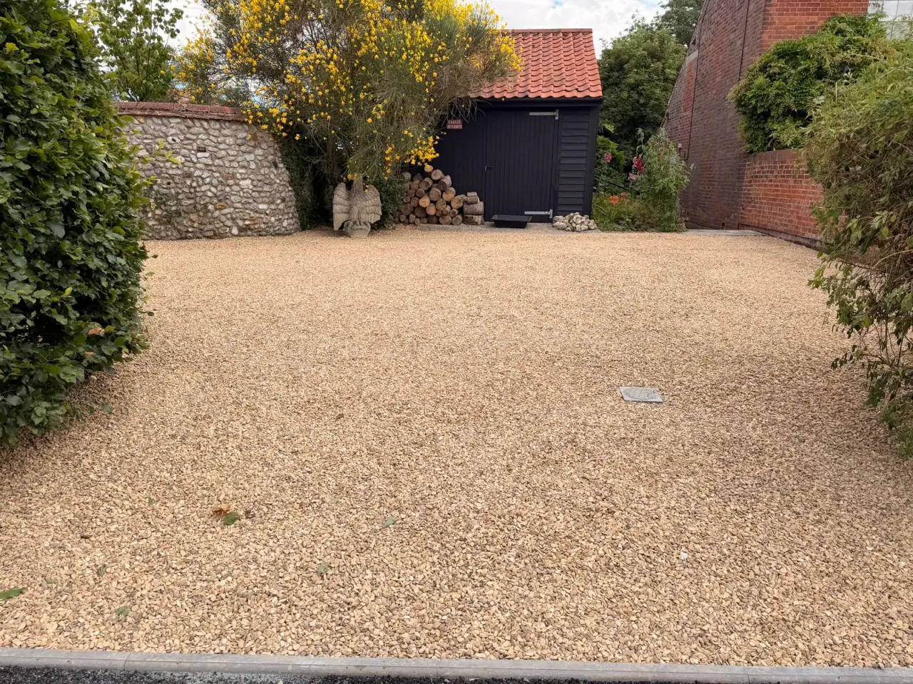 Gravel driveway in Norfolk
