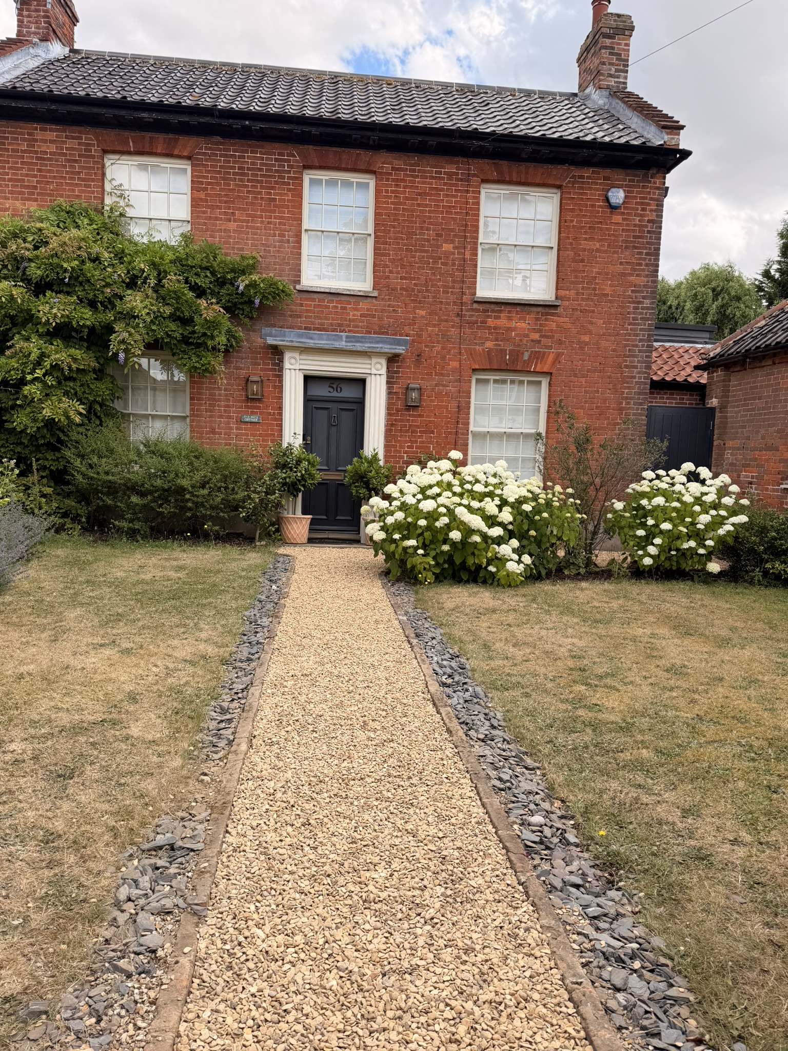 Gravel driveway and pathway