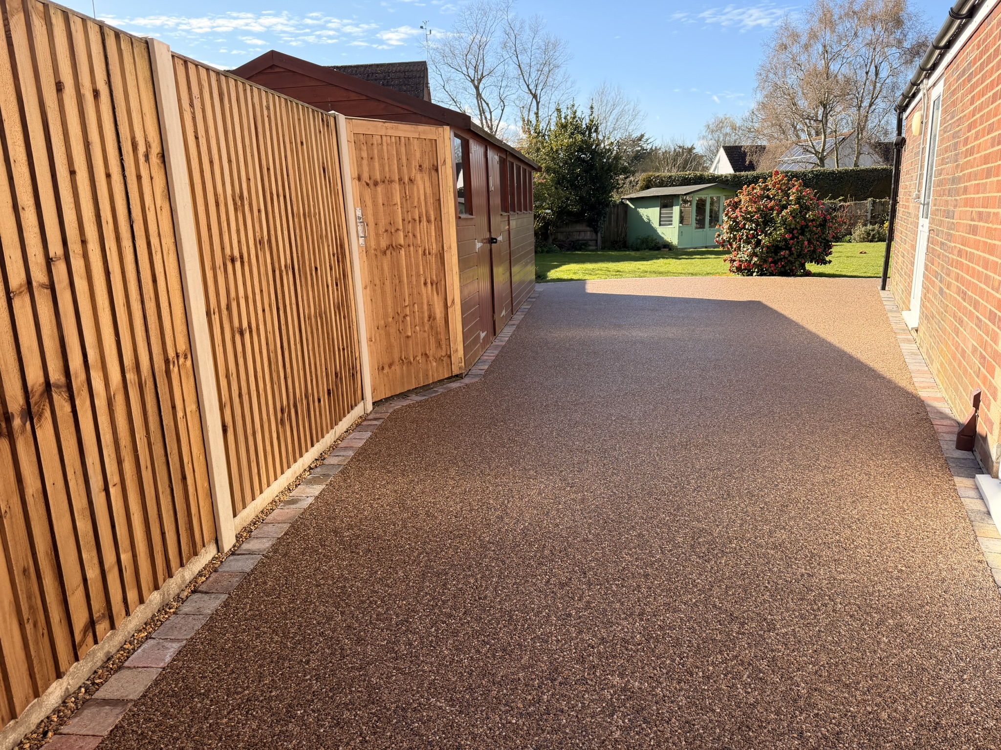 Twin resin bound driveway, finished