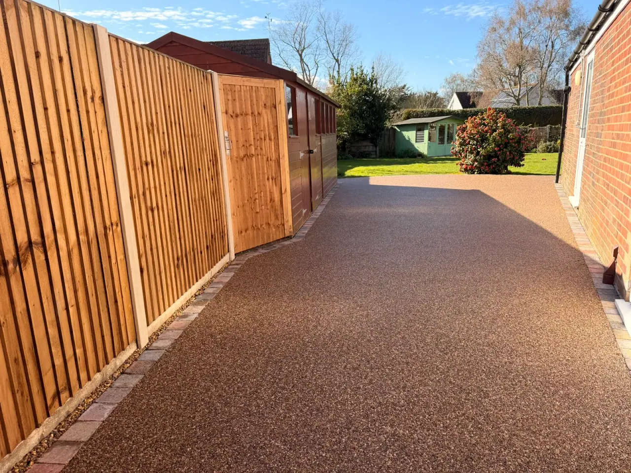 Twin resin bound driveway, finished