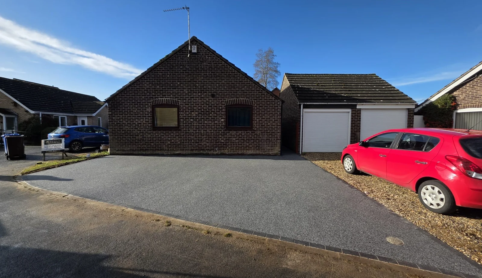 Charcoal resin bound driveway in Fakenham