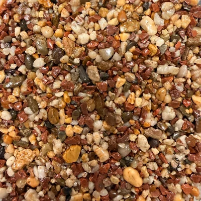 Resin bound Autumn Blend aggregate — driveway colour sample, Norfolk